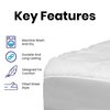 Flash Furniture Capri Comfortable Sleep White Mattress Pad - Deep Pocket - King Size - Quilted Cotton Top - Hypoallergenic - Fits 8"-21" Mattresses RF-REM-09-K-GG